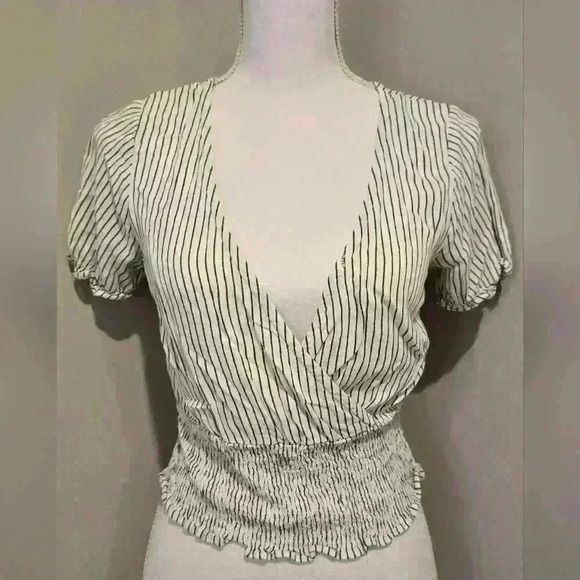 Abercrombie & Fitch Striped Fitted Top - Picture 1 of 8